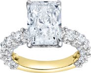 LuvMyJewelry Maelis 14K Gold Radiant Lab Grown Diamond Hidden Halo Engagement Ring - 7.45 Cts