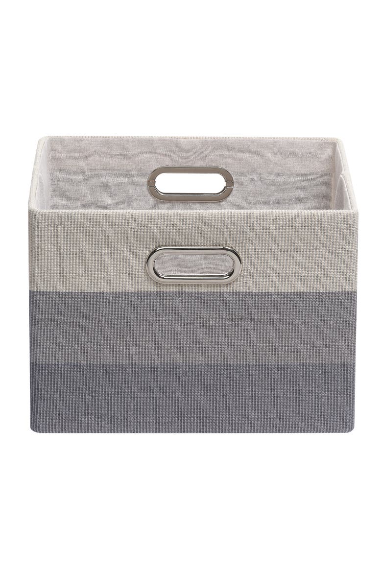 Gray Ombre Foldable/Collapsible Storage Bin/Basket- 2 Pack, Alternate, color, Gray