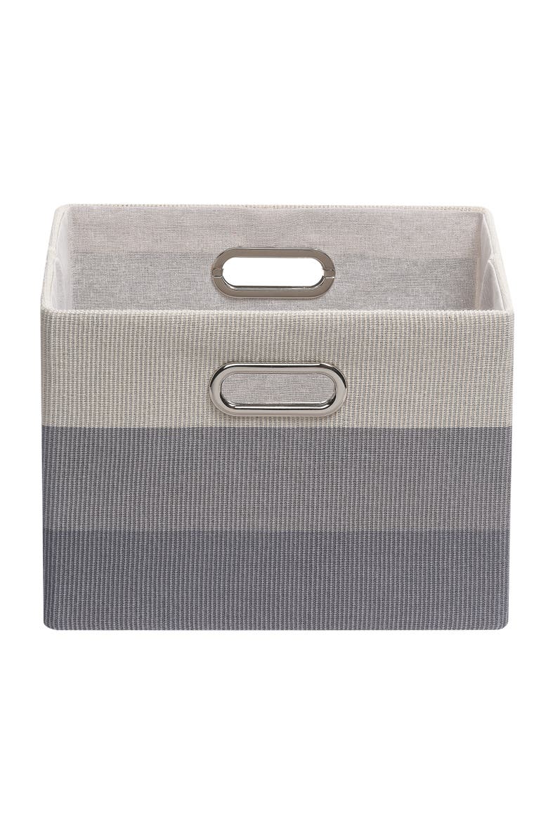 Lambs & Ivy Gray Ombre Foldable/Collapsible Storage Bin/Basket- 2 Pack, Alternate, color, Gray