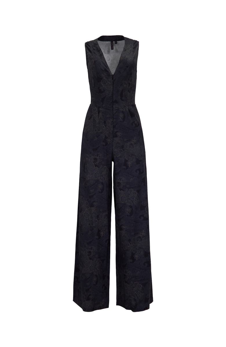 Lords of Harlech Paisley Explosion Womens Tailored Jumpsuit, Main, color, Paisley Explosion Black