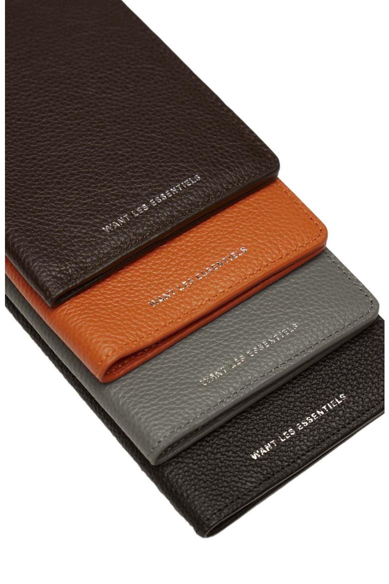 Pearson Pebble-Grained Leather Passport Cover, Alternate, color, Black
