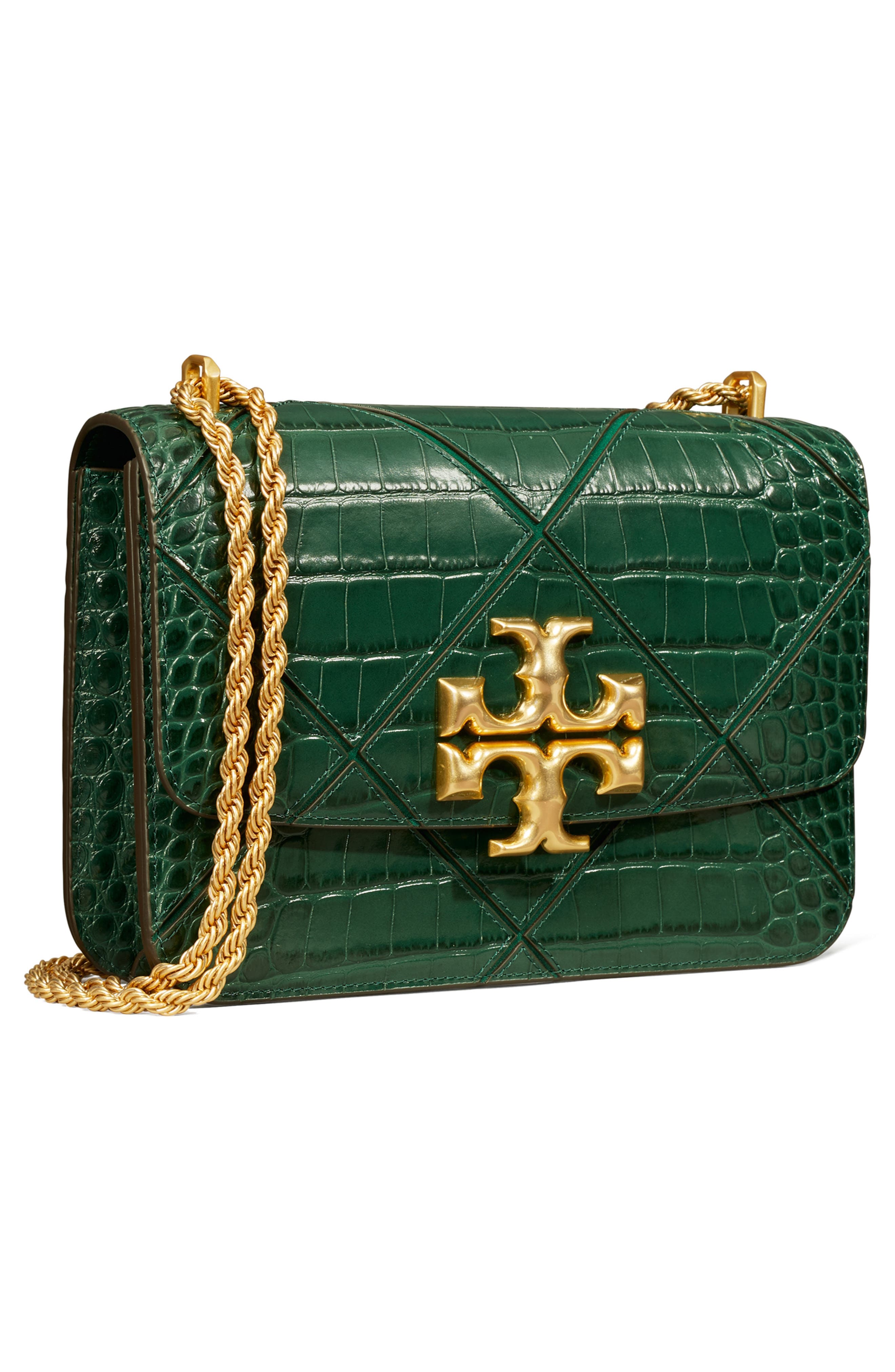 Tory Burch Eleanor Diamond Leather Shoulder Bag, Alternate, color, 