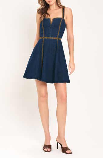 Denim Fit & Flare Dress