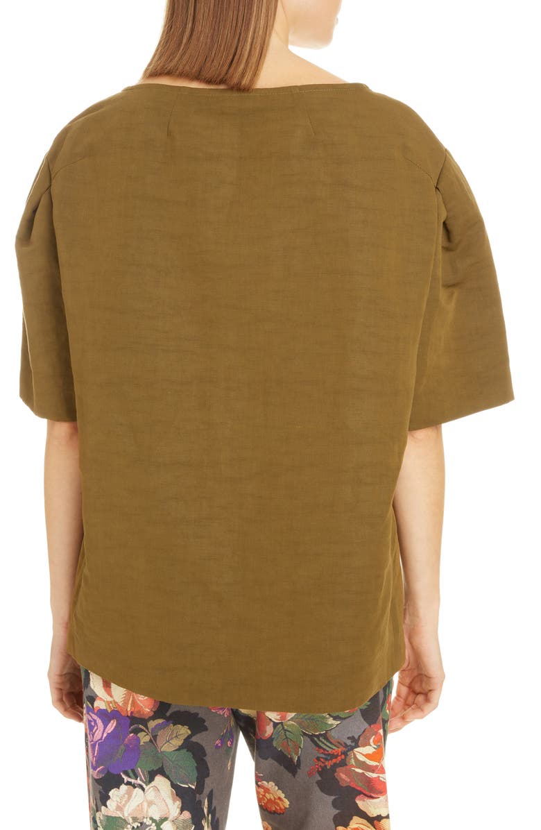Dries Van Noten Creoly Linen & Cotton Top, Alternate, color, 