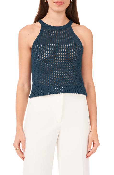 Open Stitch Sleeveless Sweater