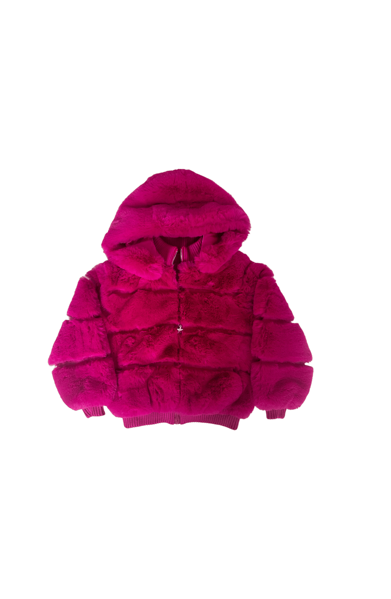Lola + The Boys Raspberry Sorbet Faux Coat, Main, color, Pink