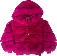Lola + The Boys Raspberry Sorbet Faux Coat