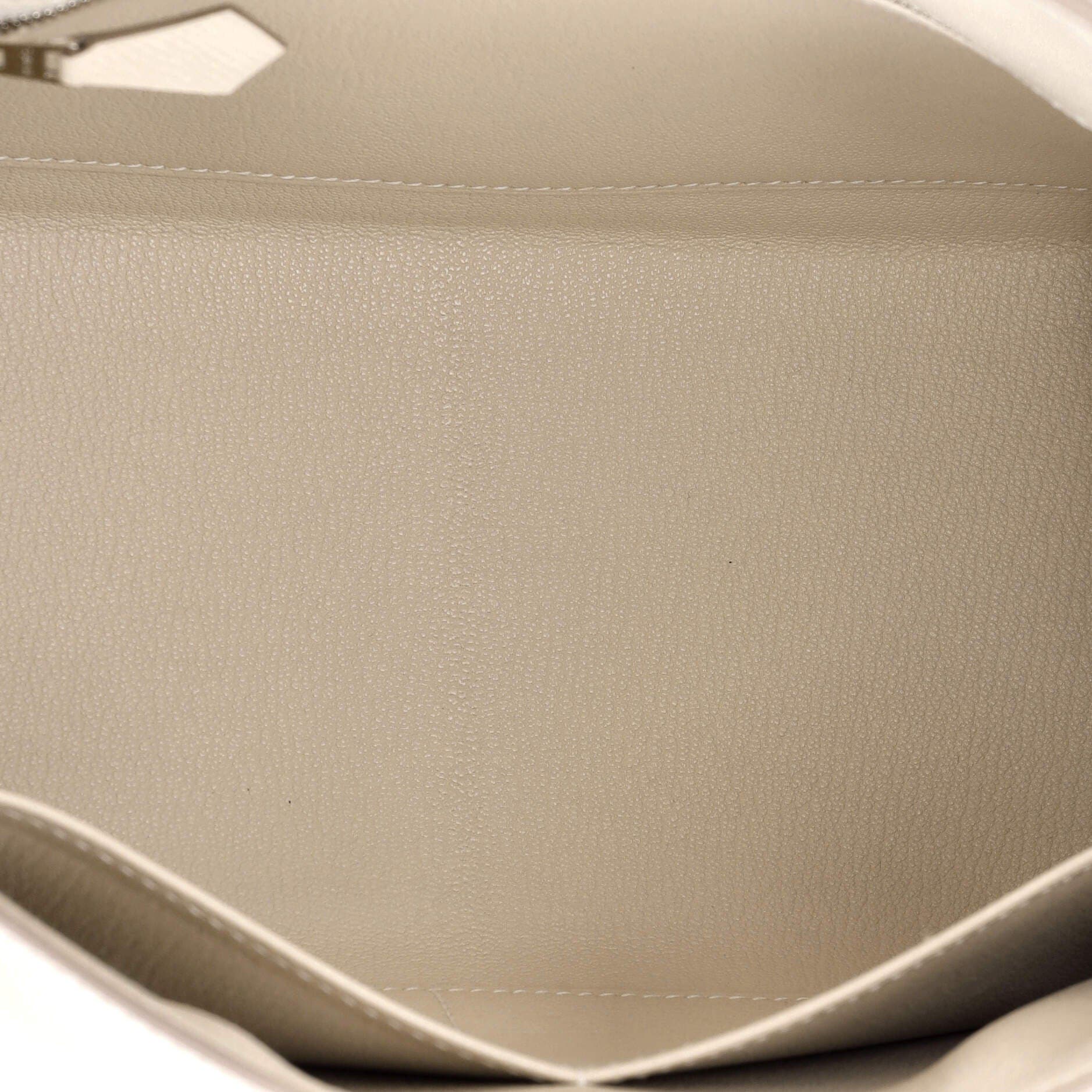 Pre-Owned Hermes Kelly Handbag Light Epsom with Palladium Hardware 28, Alternate, color, 