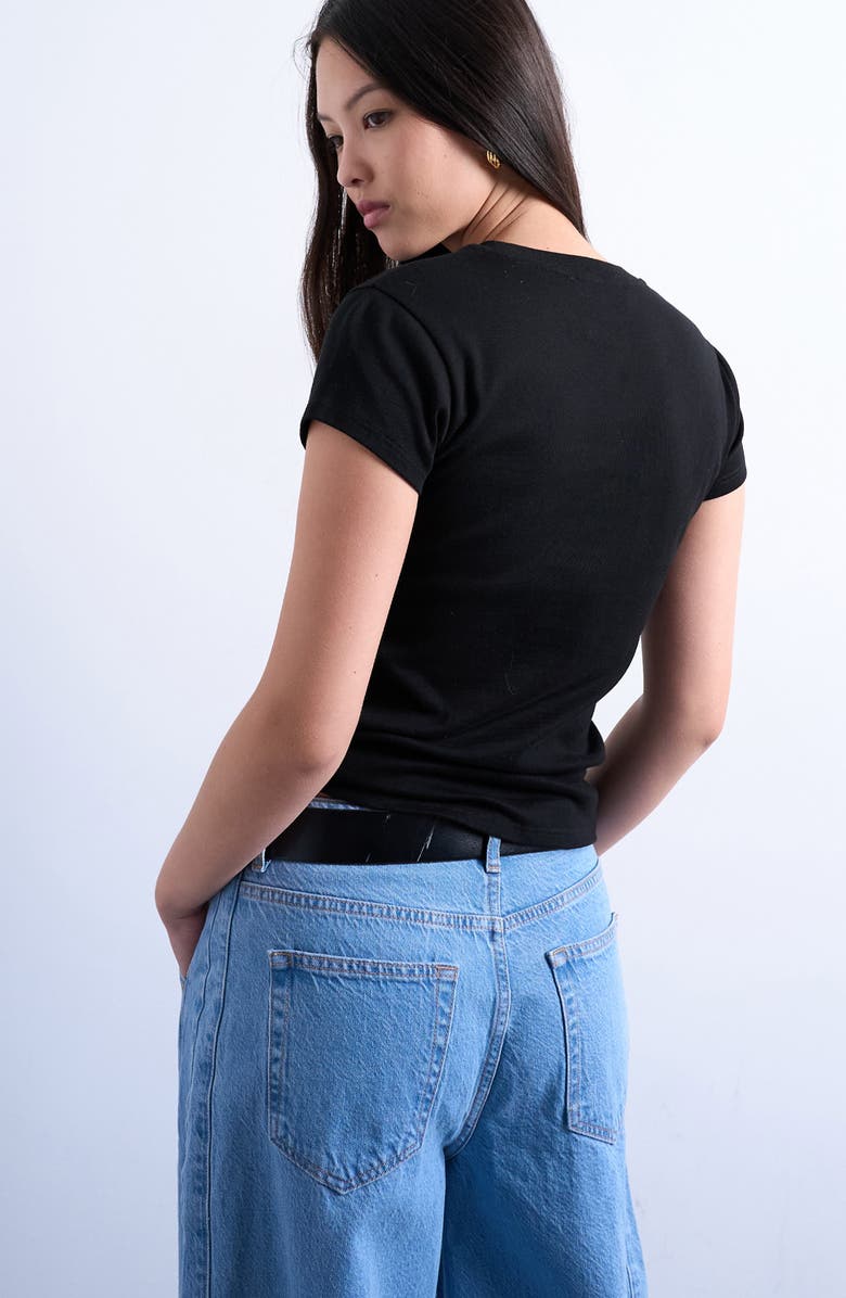 Topshop Everyday Cotton T-Shirt, Alternate, color, Black