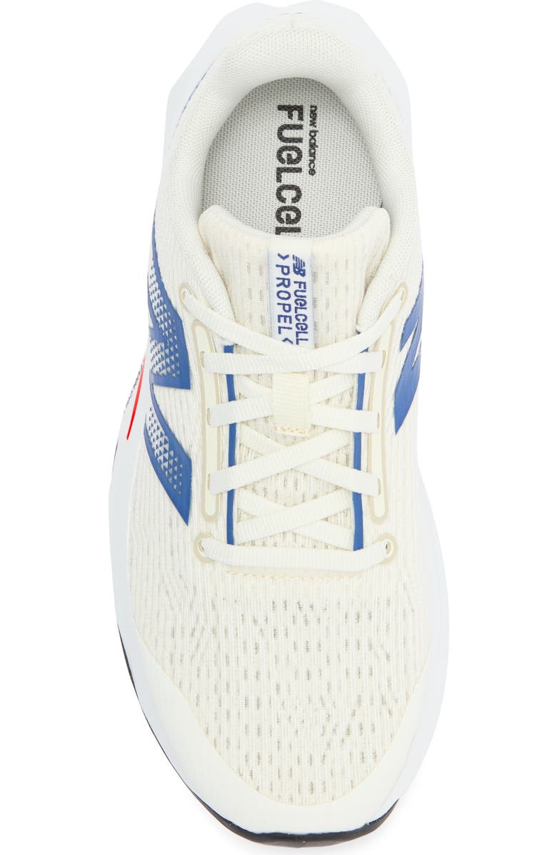 New Balance Kids' FuelCell Propel v5 Running Shoe, Alternate, color, Sea Salt/ Team Royal