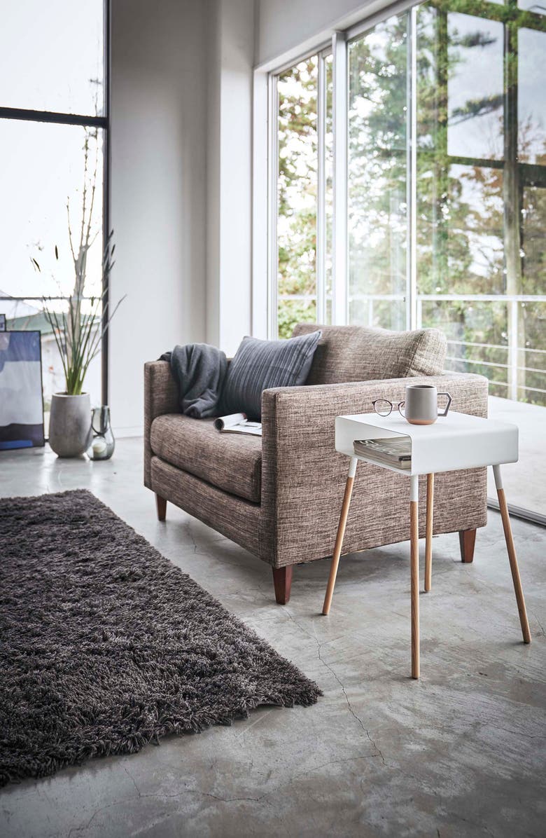 Yamazaki Steel Storage Side Table, Alternate, color, White