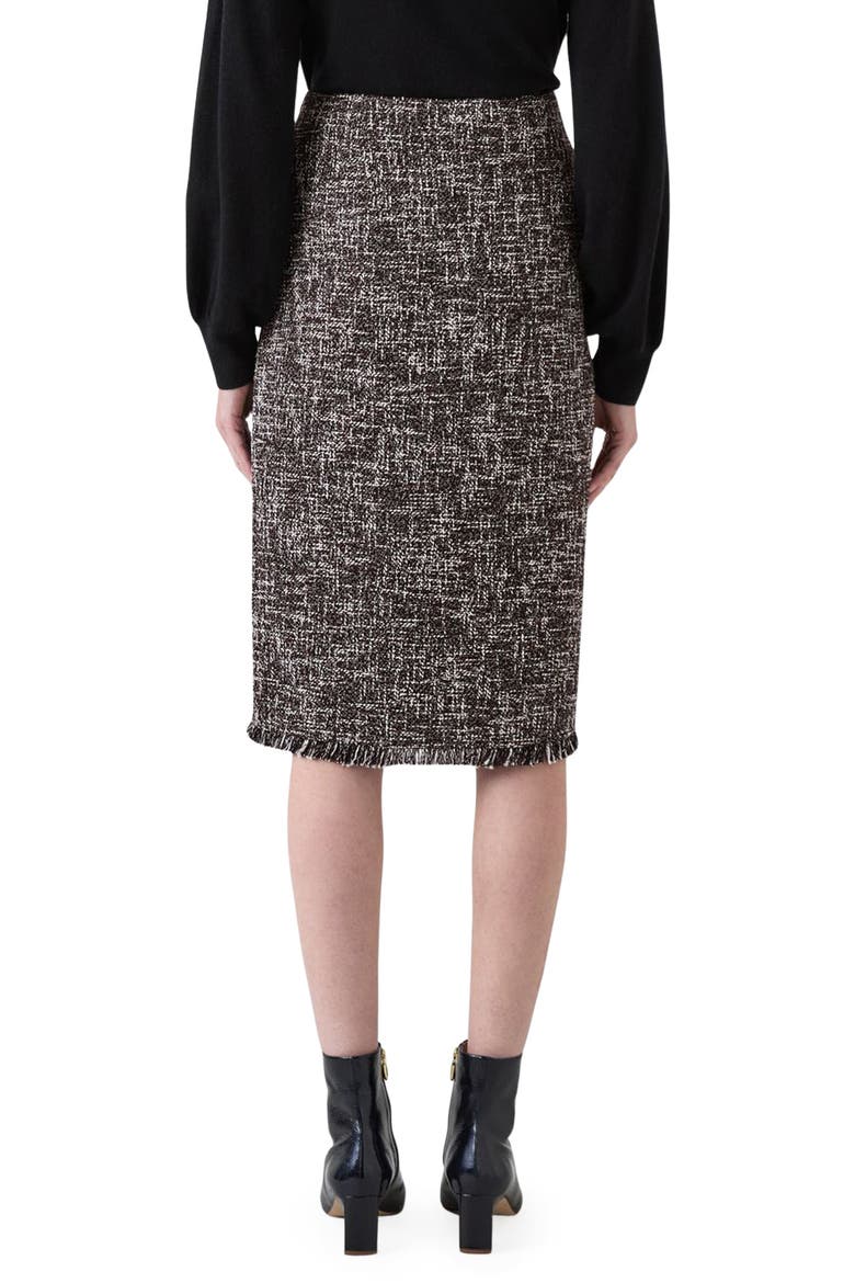 Gwen Fray Tweed Skirt, Alternate, color, BLACK MULTI