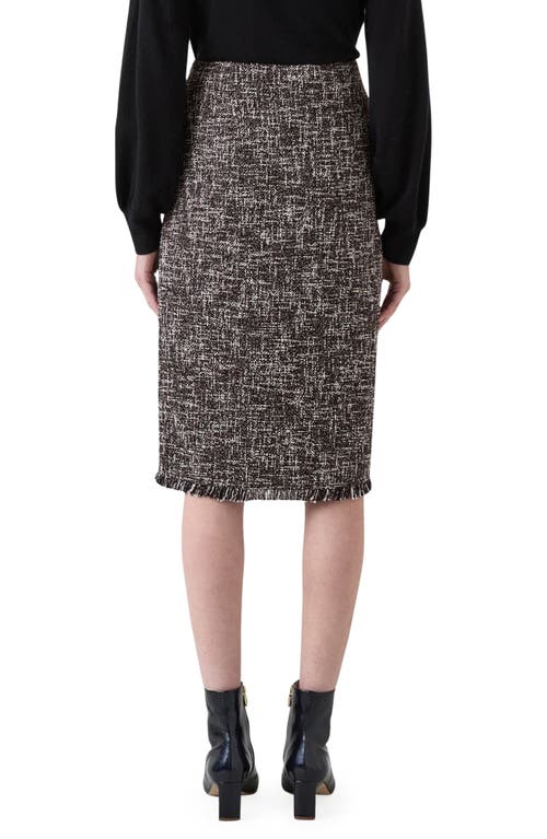 Lk Bennett Gwen Fray Tweed Skirt In Gray