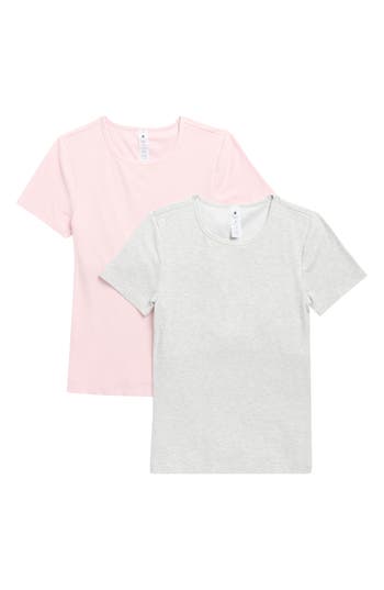 Yogalicious Tara Heavenly 2-pack Rib T-shirts In Pink