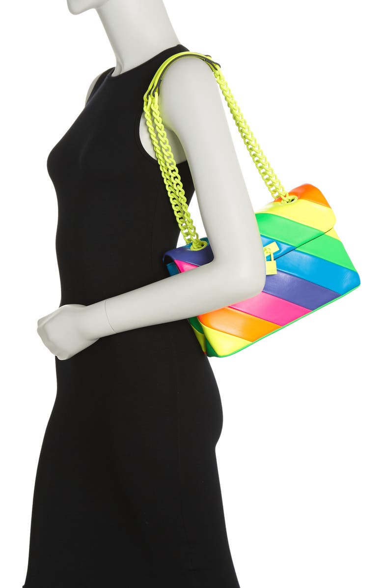 Kurt Geiger London Brixton Lock Leather Convertible Bag, Alternate, color, Multi