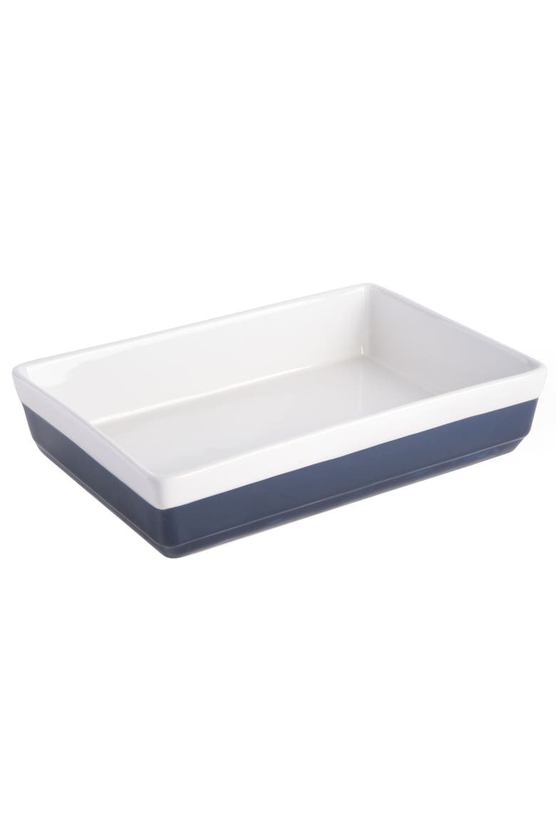 3-Piece Stoneware Baker Set, Oven-Safe Baking Dishes for Casseroles & Desserts, Alternate, color, Cobalt Blue