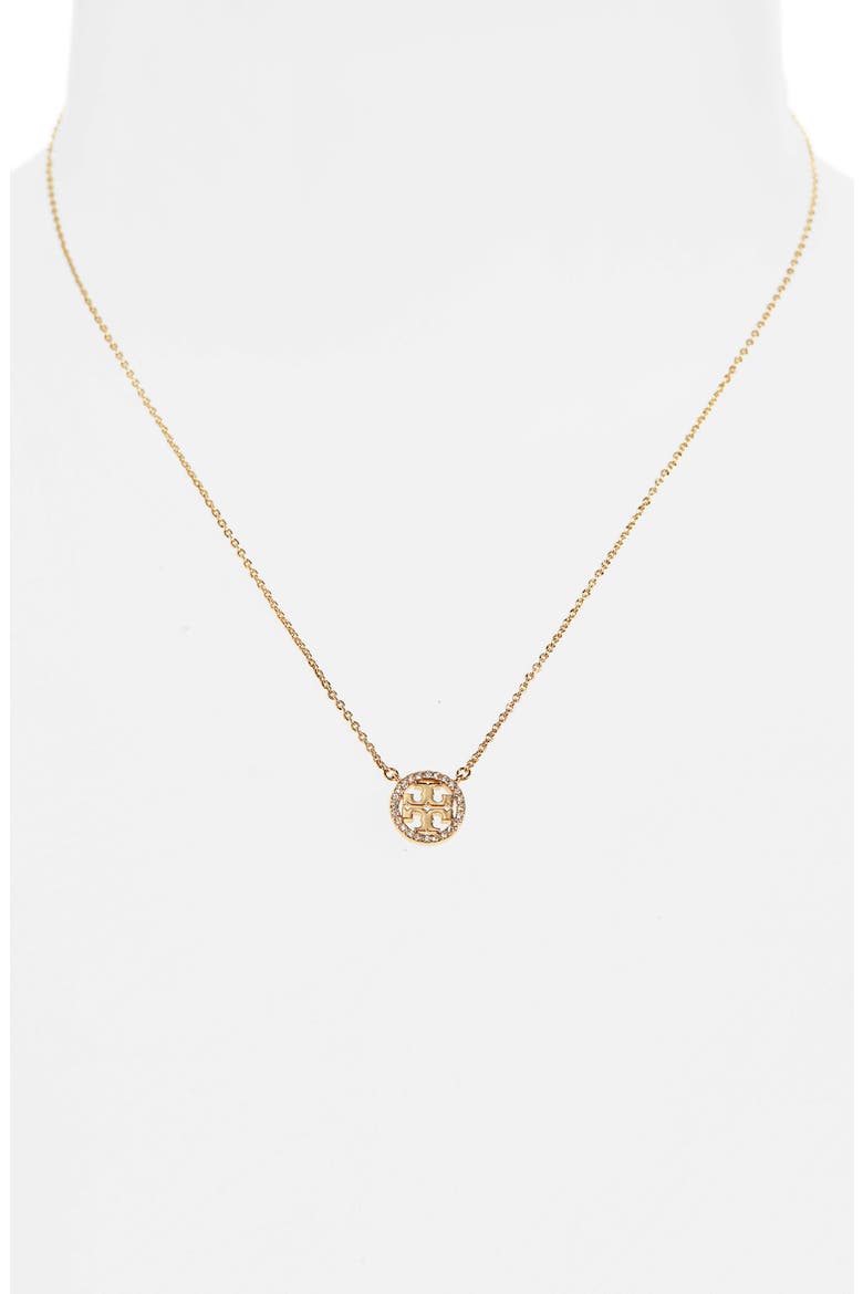 Icon Pavé Pendant Necklace, Alternate, color, TORY GOLD/ CRYSTAL