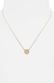 Tory Burch Icon Pavé Pendant Necklace