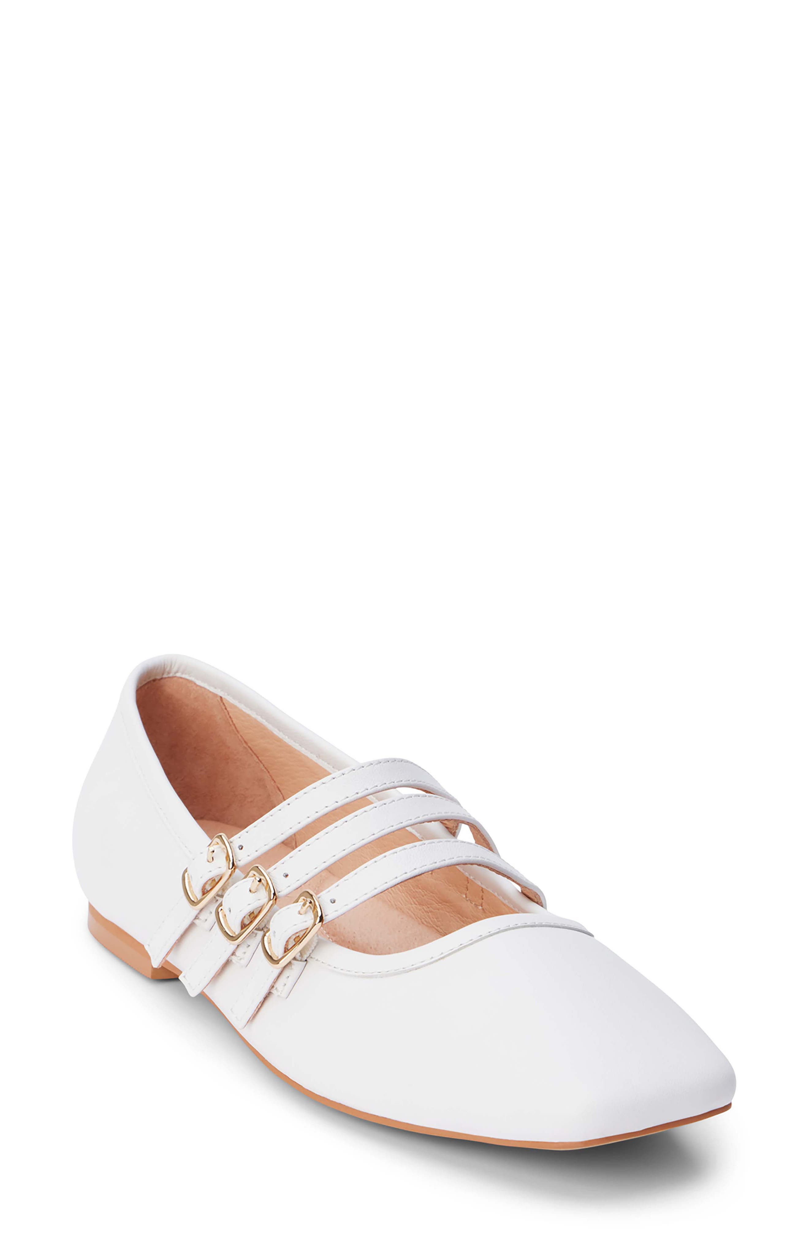 Matisse Nova Strappy Ballet Flat, Main, color, White