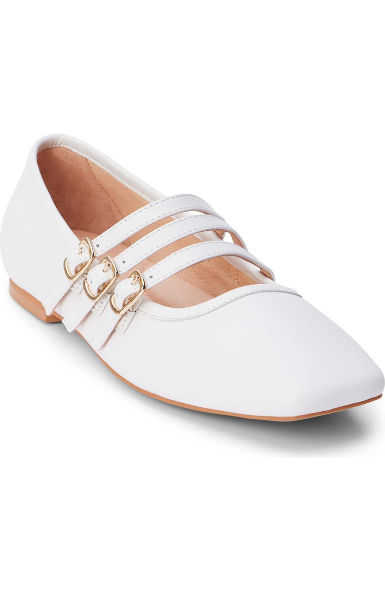 Matisse Nova Strappy Ballet Flat, Main, color, White