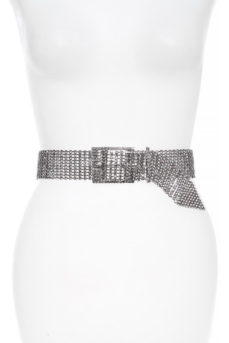 Farah Crystal Belt, Main, color, SILVER