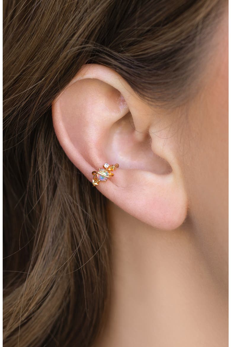 Rings of Neptune Single Ear Cuff, Alternate, color, GOLD