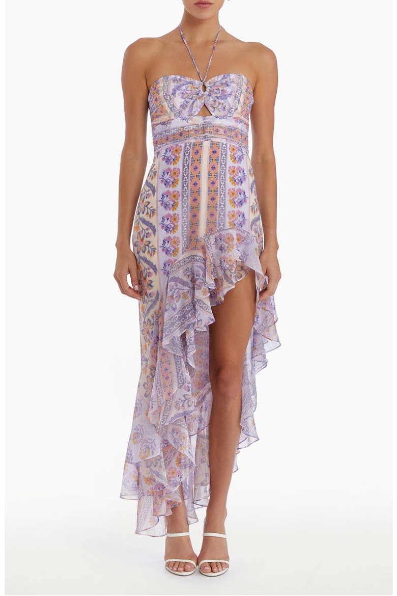 Estrada Mixed Print High-Low Dress, Main, color, CALABRIA PRINT