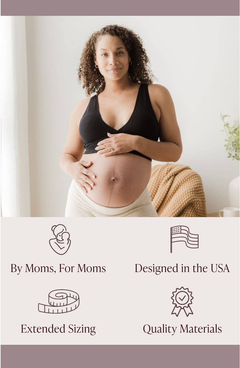 Kindred Bravely Busty Sublime Maternity & Nursing Plunge Bra- Fits 30E-44H, Alternate, color, Black