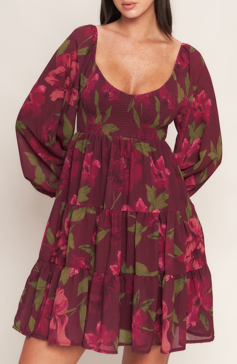 FLYING TOMATO Billowy Sleeve Minidress, Alternate, color, 