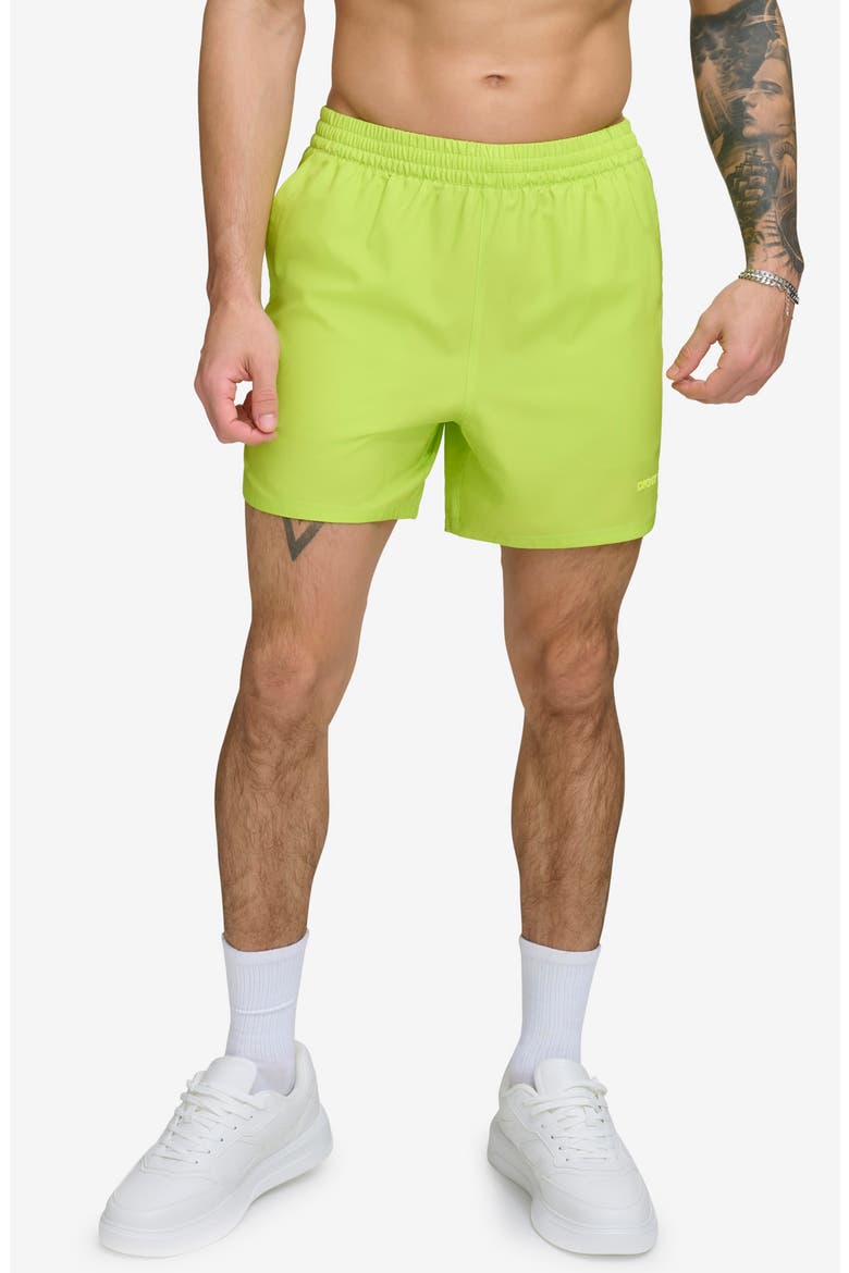 Stretch Ripstop Swim Trunks, Main, color, LIME
