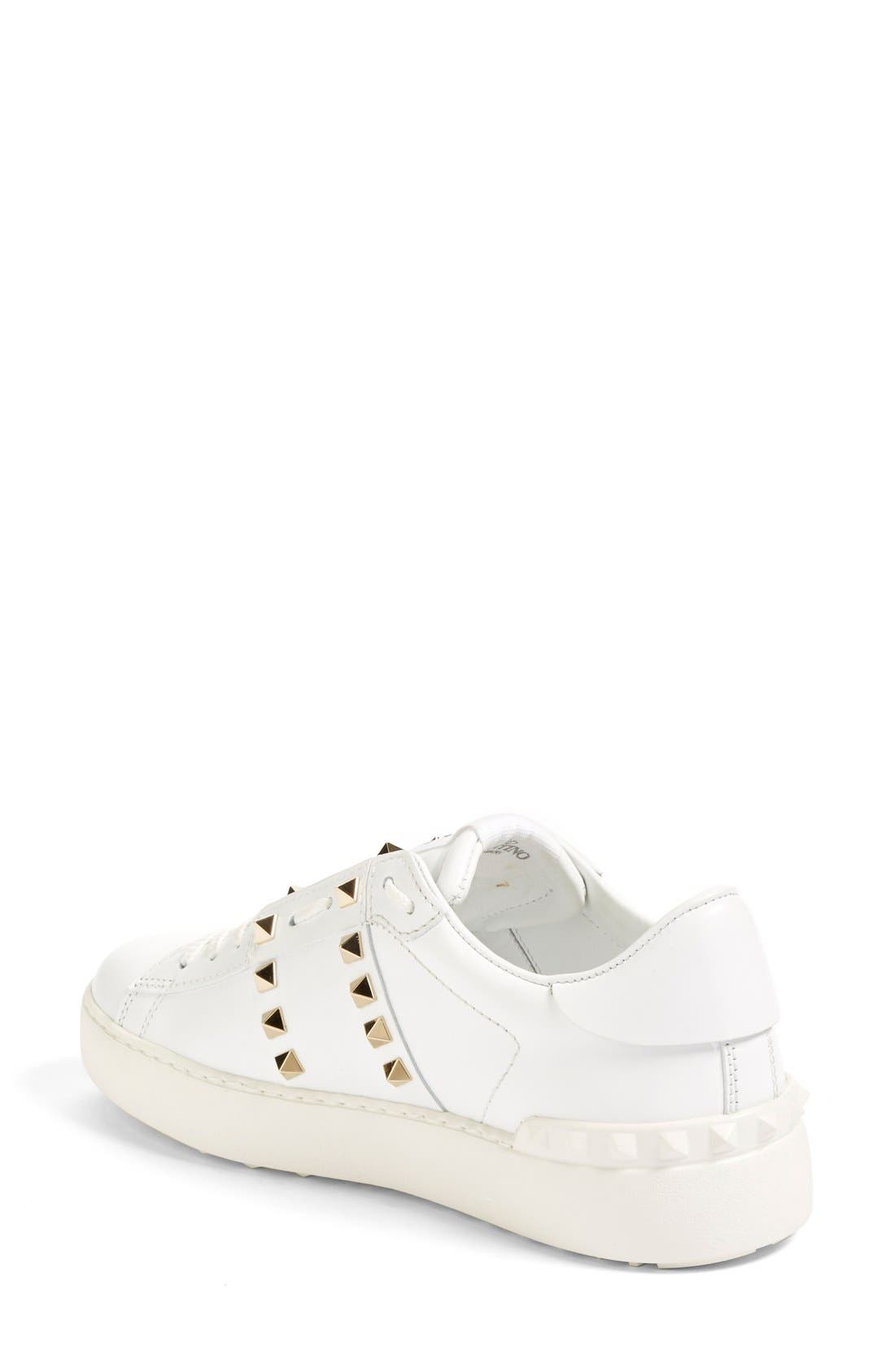 Valentino Garavani 'Rockstud' Sneaker, Alternate, color, 