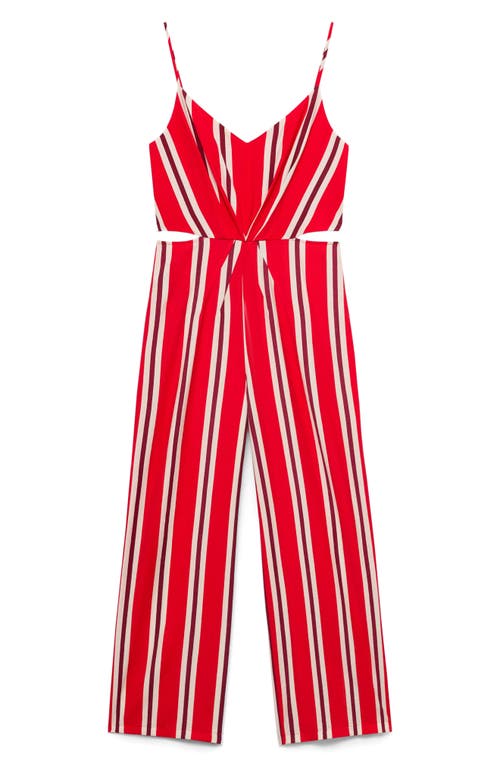 Mango Striped Cutout Jumpsuit