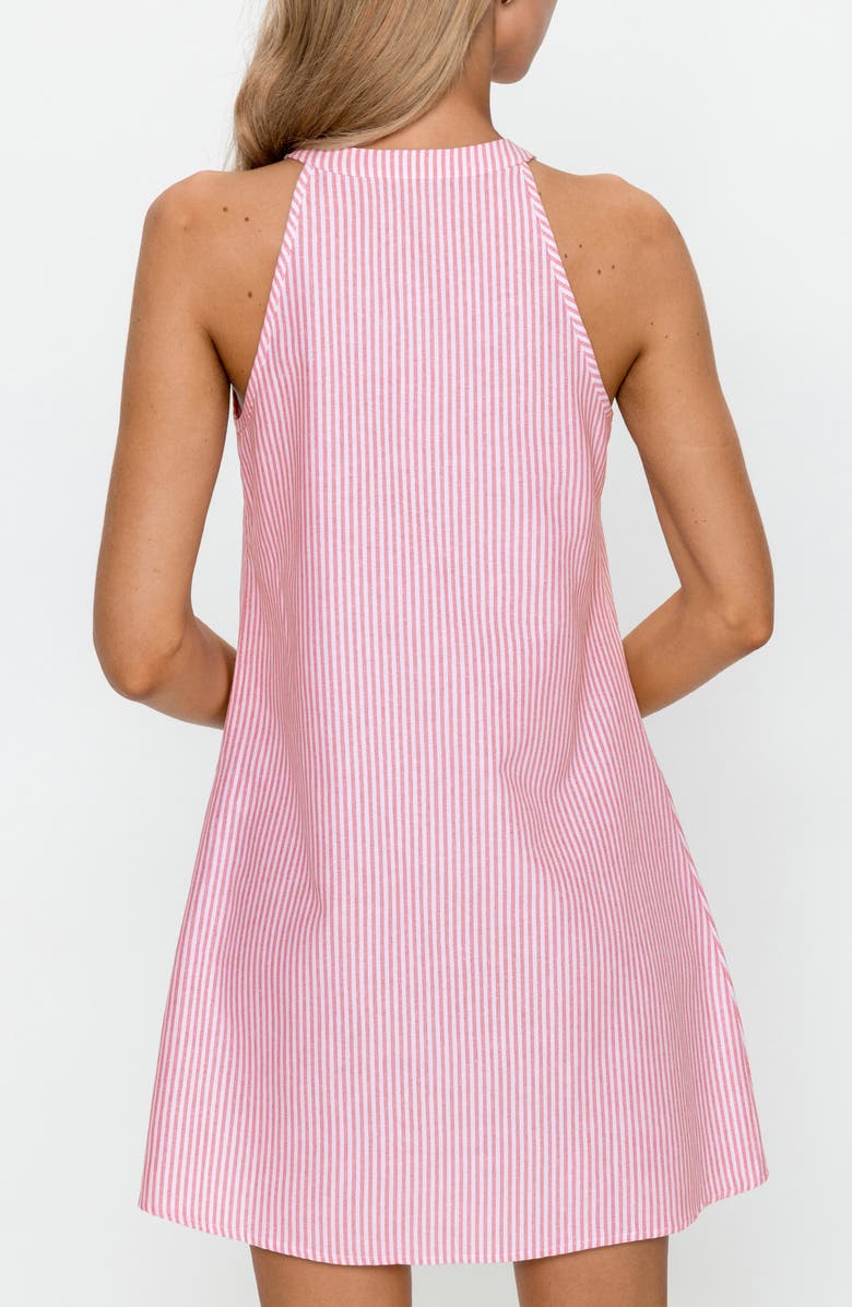 PS By Cupshe Stripe Tie Neck Sleeveless Shirtdress, Alternate, color, 