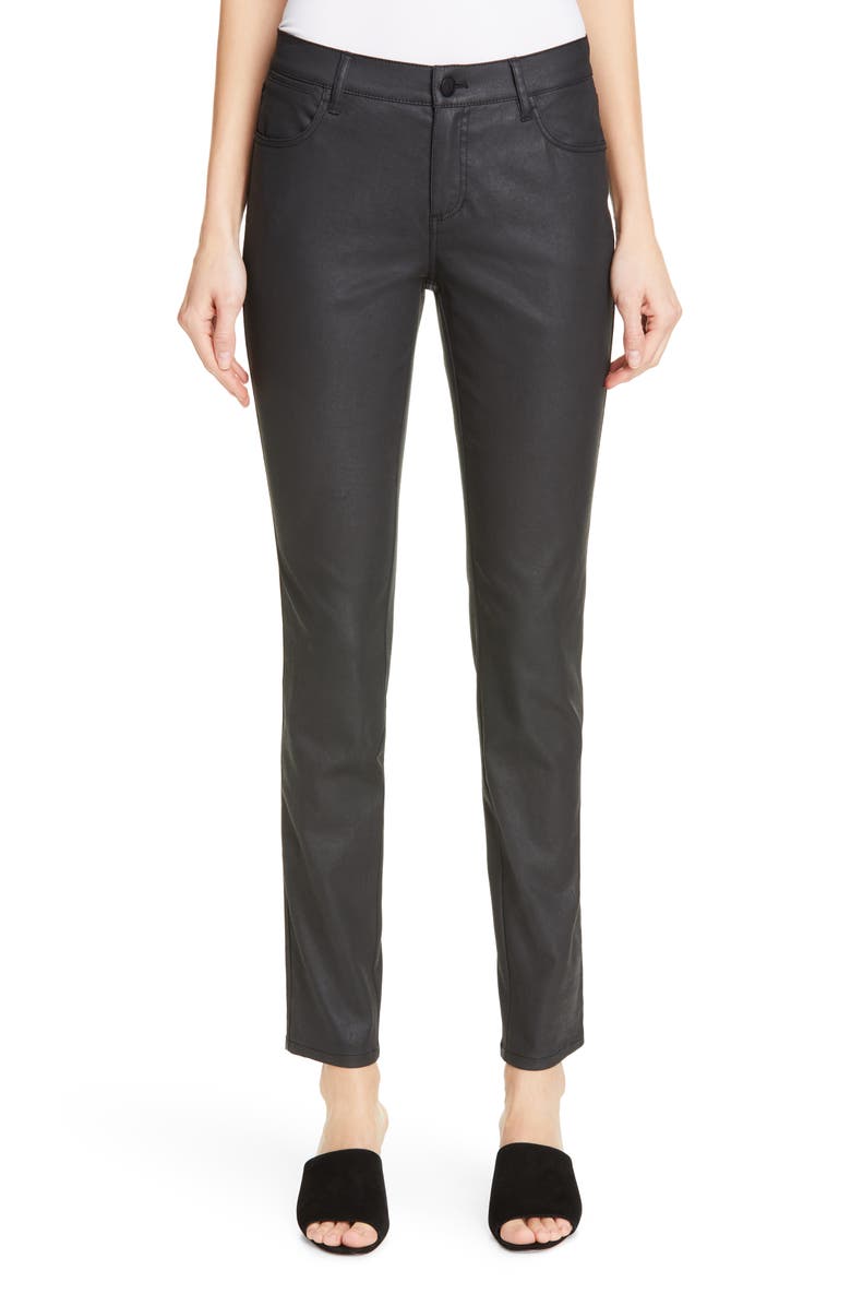 Lafayette 148 New York Mercer Coated Skinny Jeans, Main, color, 