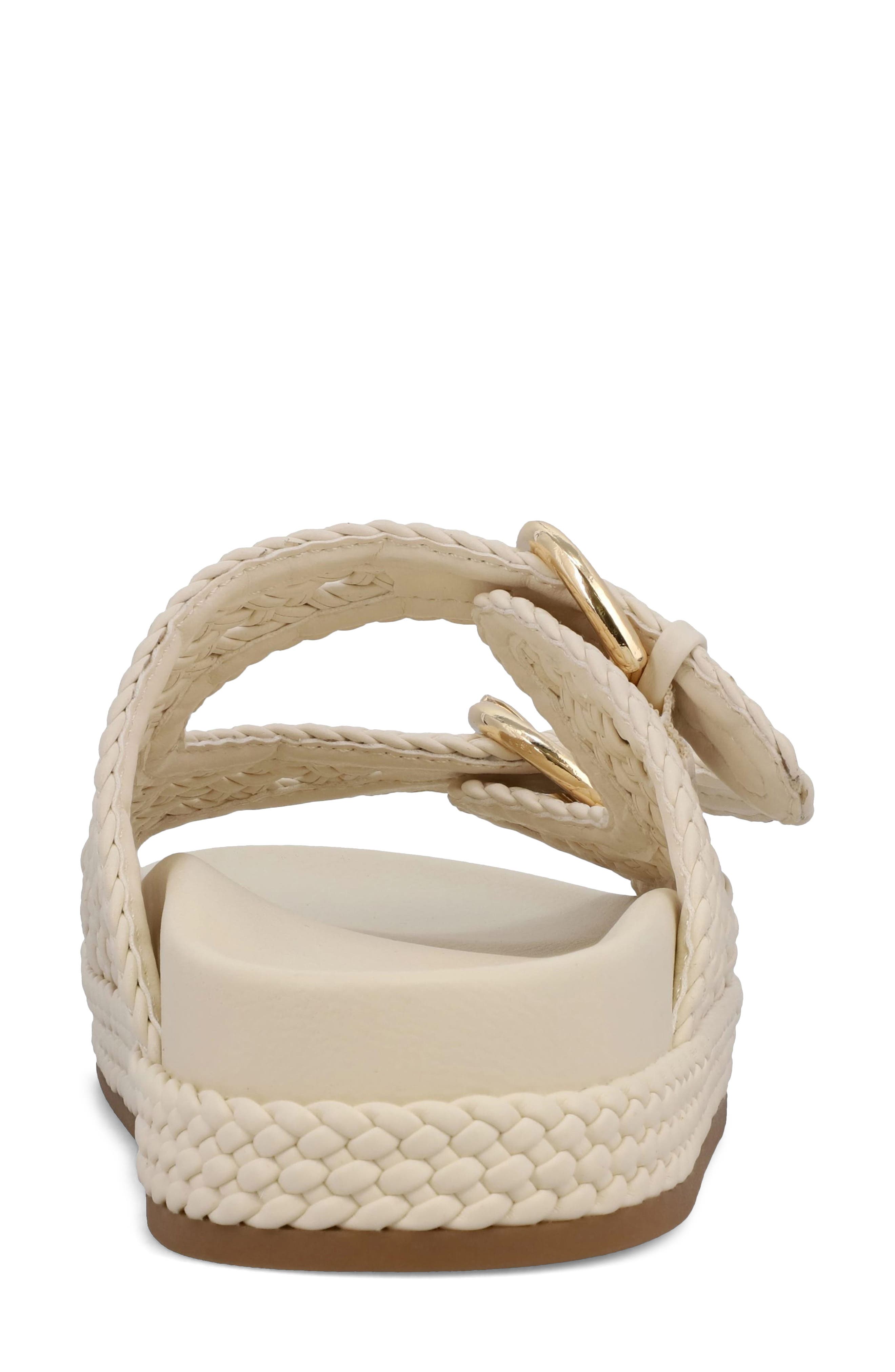 Braided Buckle Strap Platform Sandal, Alternate, color, BONE