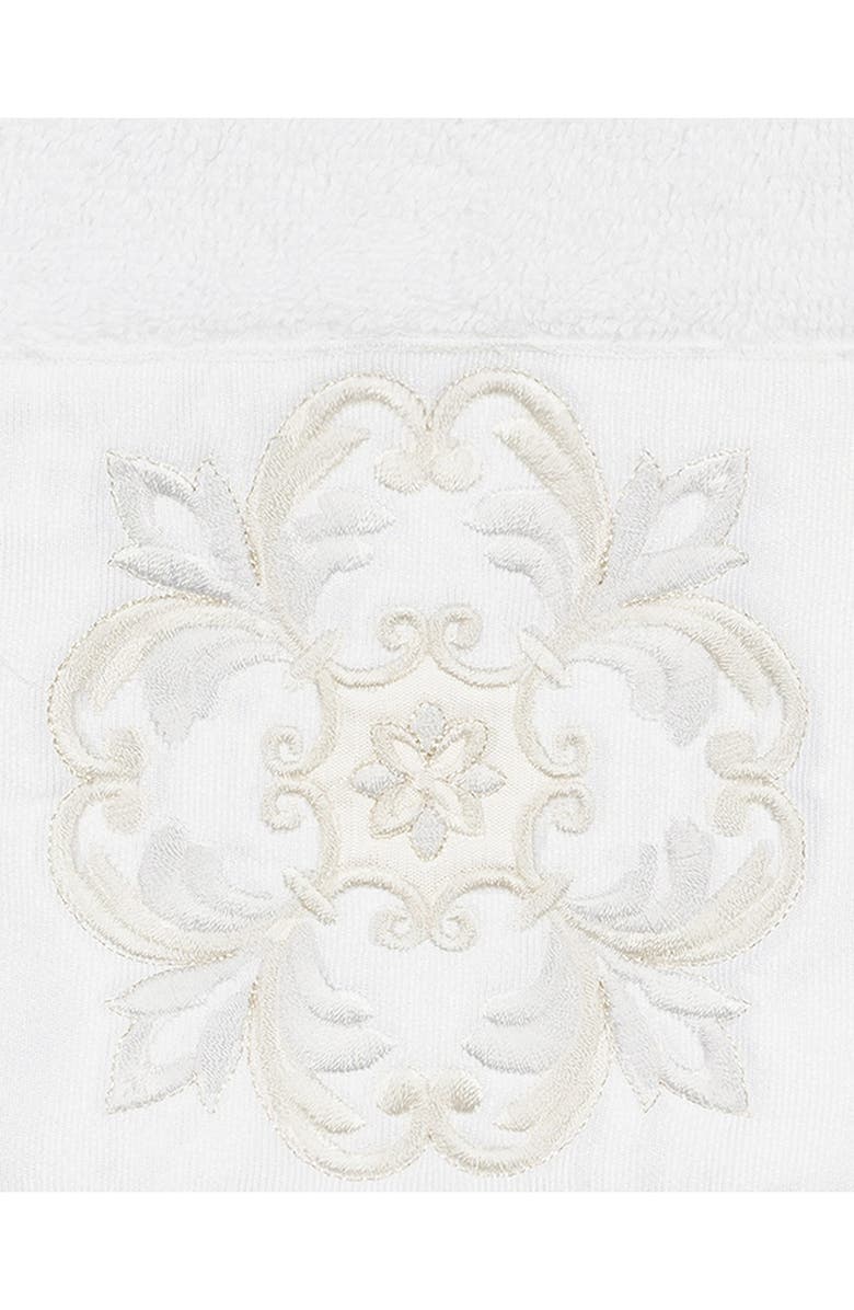 Linum Home Textiles Alyssa 3-Piece Embellished Towel - White, Alternate, color, White
