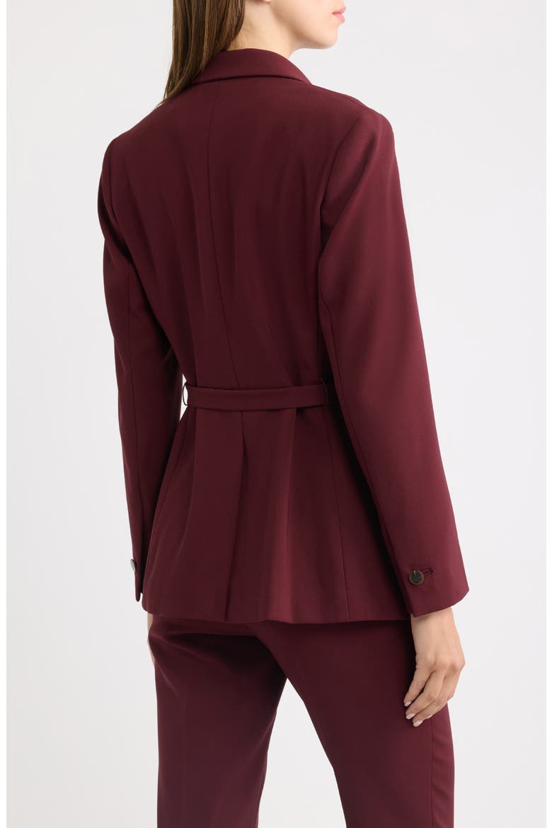 One-Button Notch Collar Blazer, Alternate, color, BAROLO
