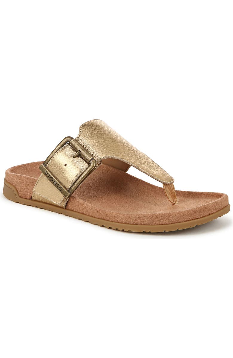 Vionic Emma Flip Flop, Main, color, Gold