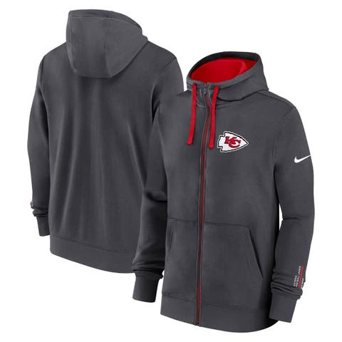 Men's Nike Anthracite Kansas City Chiefs Primetime Club Full-Zip Hoodie
