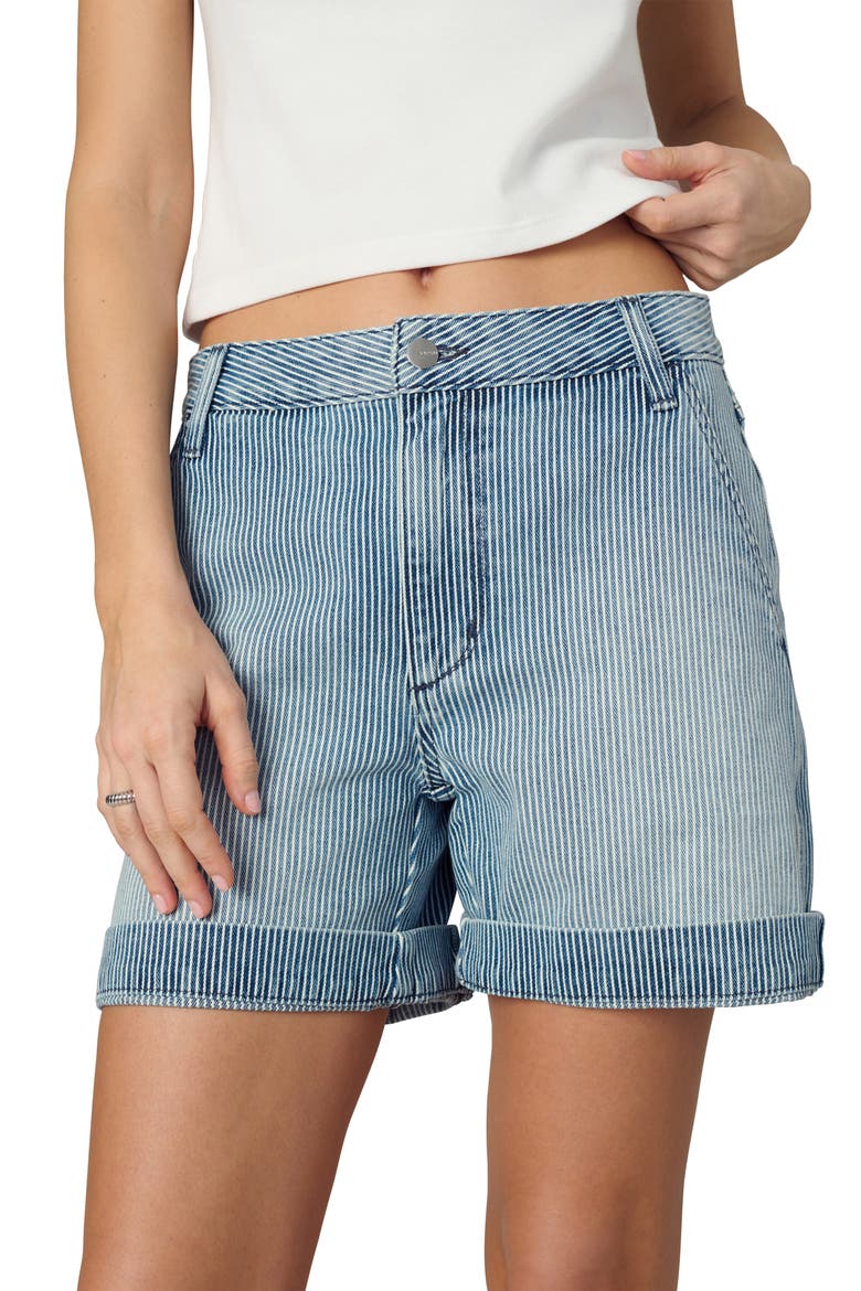 The Cuffed Trouser Shorts, Alternate, color, RAILROAD