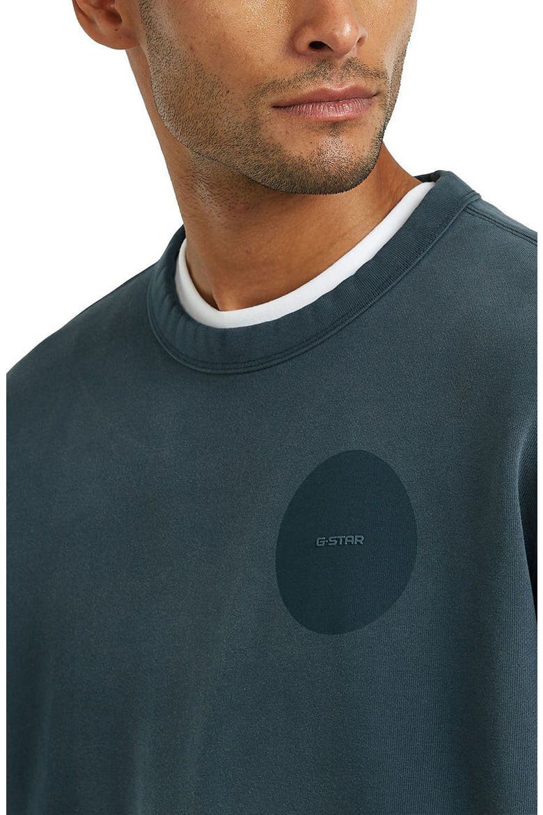 Sunfaded Organic Cotton Crewneck Sweatshirt, Alternate, color, SALUTE GD