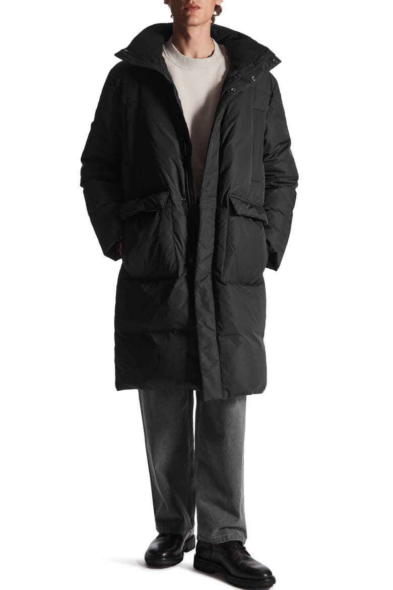 Padded Overcoat, Main, color, BLACK