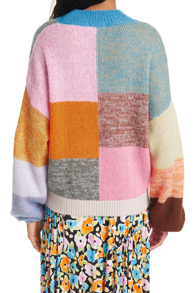 Adonis Bell Sleeve Sweater, Alternate, color, MULTICOLOR