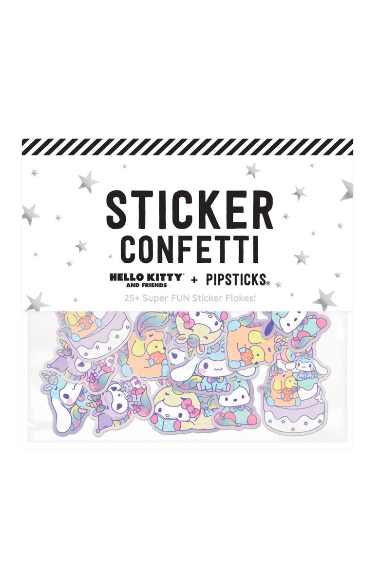 PIPSTICKS x Sanrio Pack of 25 Hello Kitty<sup>®</sup> & Friends Confetti Stickers, Main, color, 