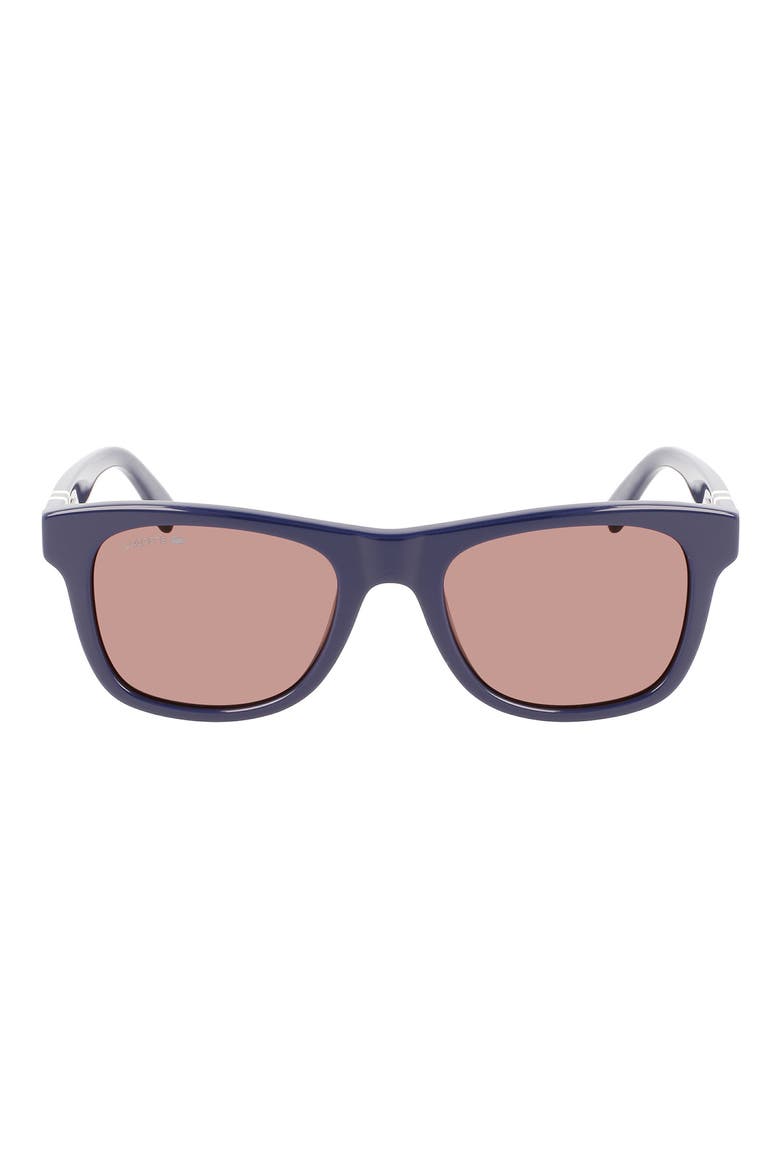 52mm Modified Rectangular Sunglasses, Main, color, BLUE