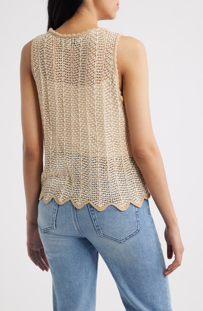 CITY BLUES Open Stitch Sweater Tank, Alternate, color, Jute