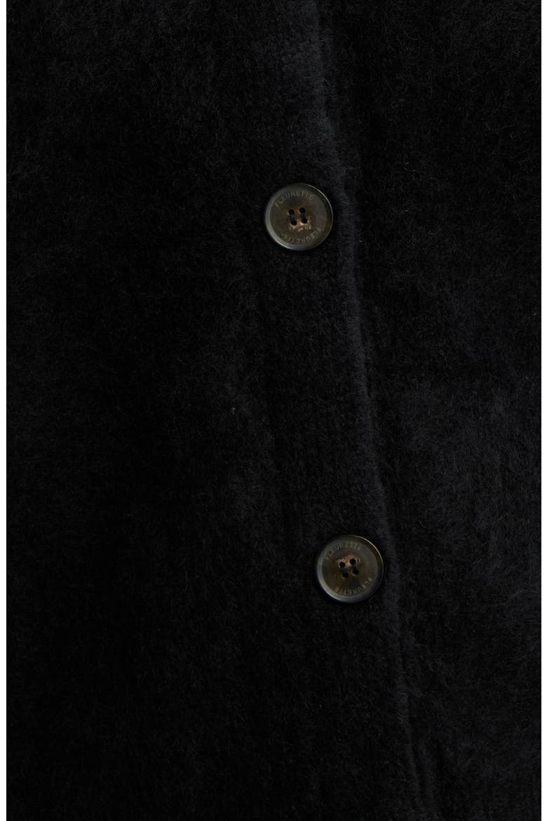 Brushed Cashmere Cardigan, Alternate, color, BLACK