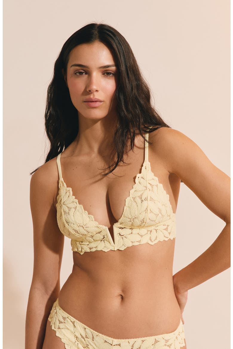 Celeste Triangle Bralette, Alternate, color, VANILLA