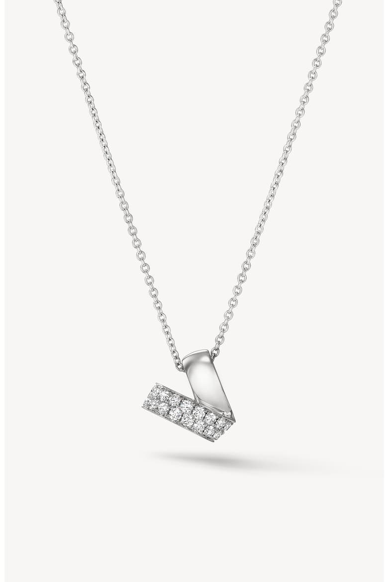 INSIDE/OUT Multi-Wear Rondel 18K Gold Diamond Pendant Necklace, 0.40ct., Alternate, color, WHITE GOLD