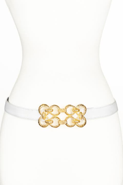 Golden Loops Buckle Leather Belt